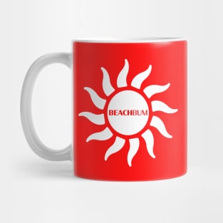 Beach Bum: Full Sun (White) Mug